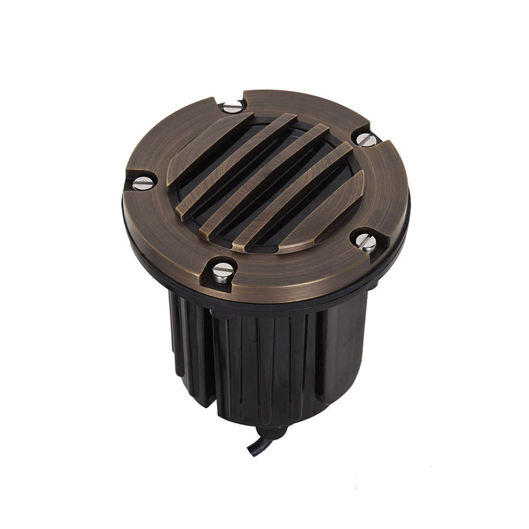 Tanta 5W 12V AC / DC Cast Brass Inground Uplight Weathered Bronze / Warm White - PGL2301WB-PLXC5-MR16-WF-27K