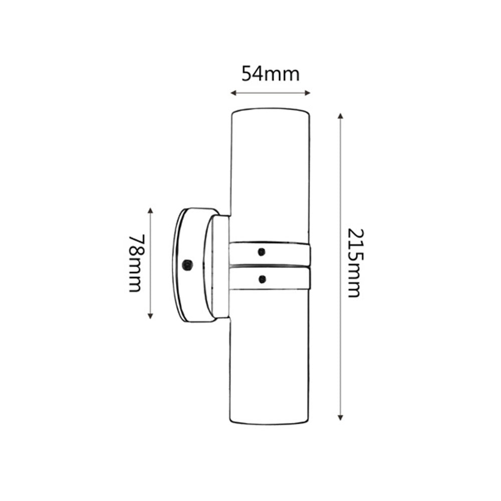 Poseidon 12V MR16 Up & Down Wall Pillar Light Solid Copper - PMUDCEC