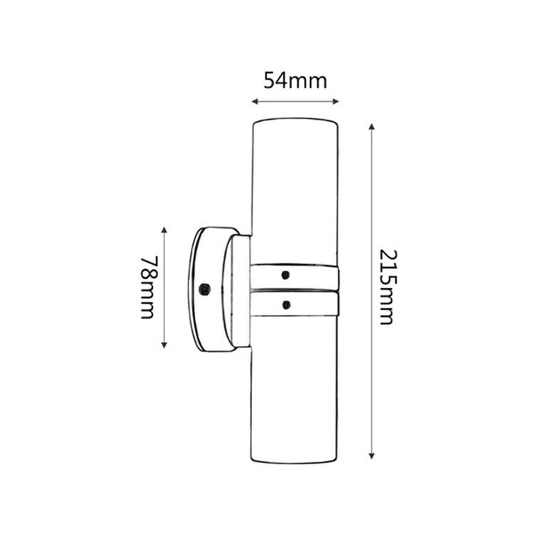 Poseidon 12V MR16 Up & Down Wall Pillar Light Solid Copper - PMUDCEC
