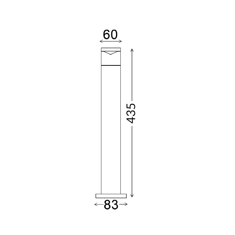 Phare 240V GU10 Bollard Light Stainless Steel - PHARE05G