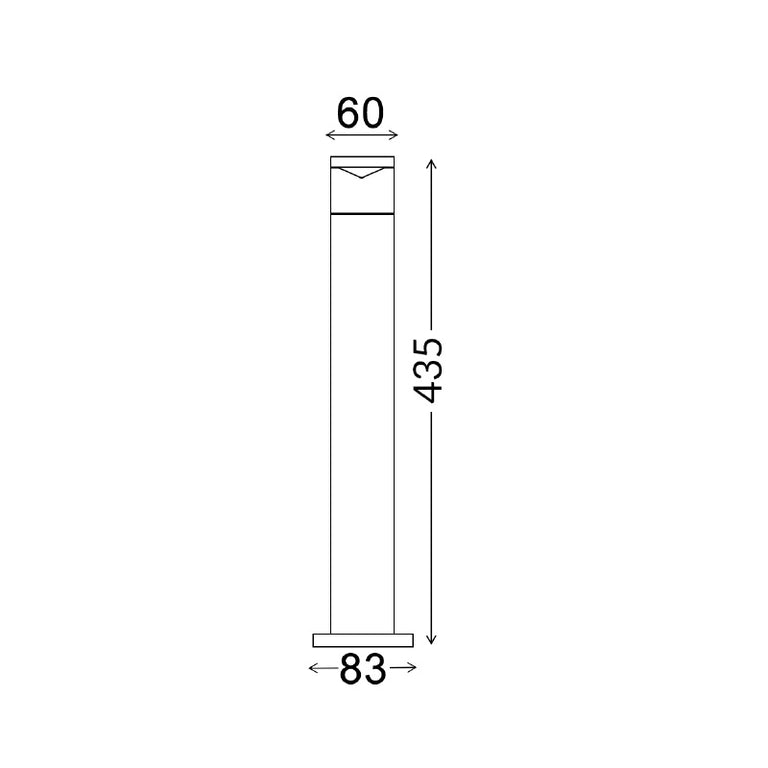 Phare 240V GU10 Bollard Light Stainless Steel - PHARE05G