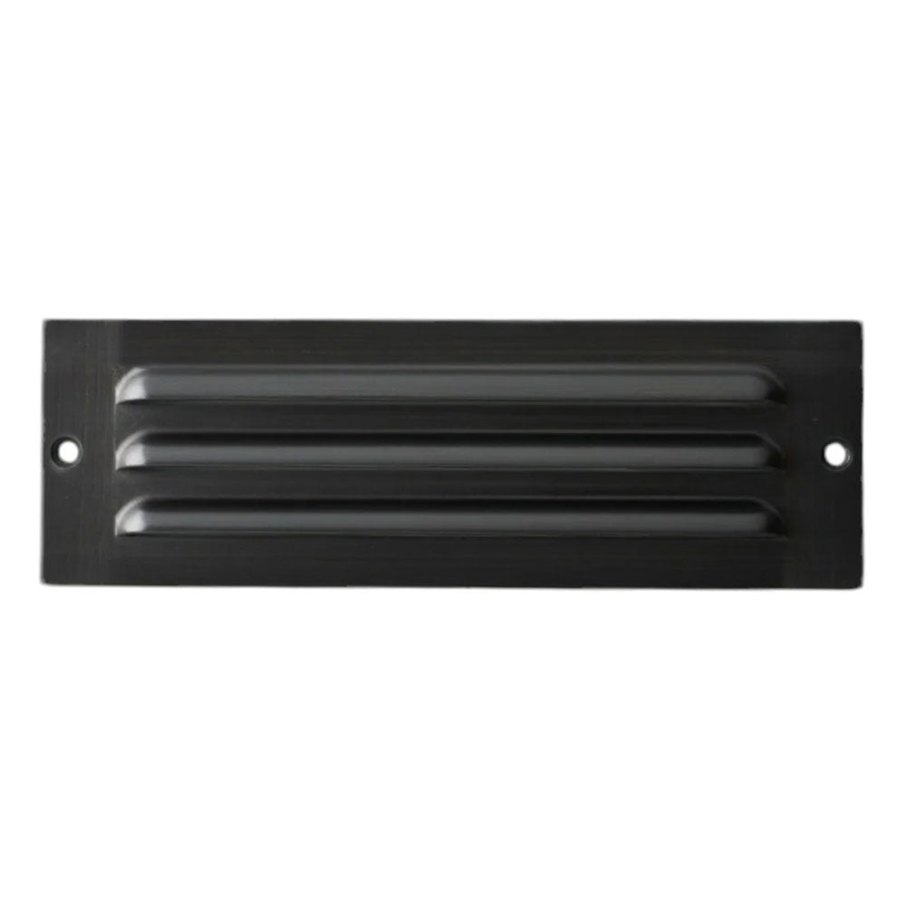 Lydra 12V 4W Rectangle Louvred LED Step Light Weathered Bronze / Warm White - PI-SLC2100WB