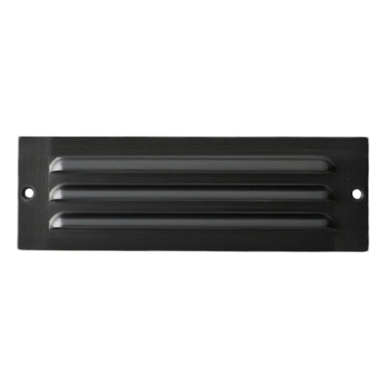 Lydra 12V 4W Rectangle Louvred LED Step Light Weathered Bronze / Warm White - PI-SLC2100WB