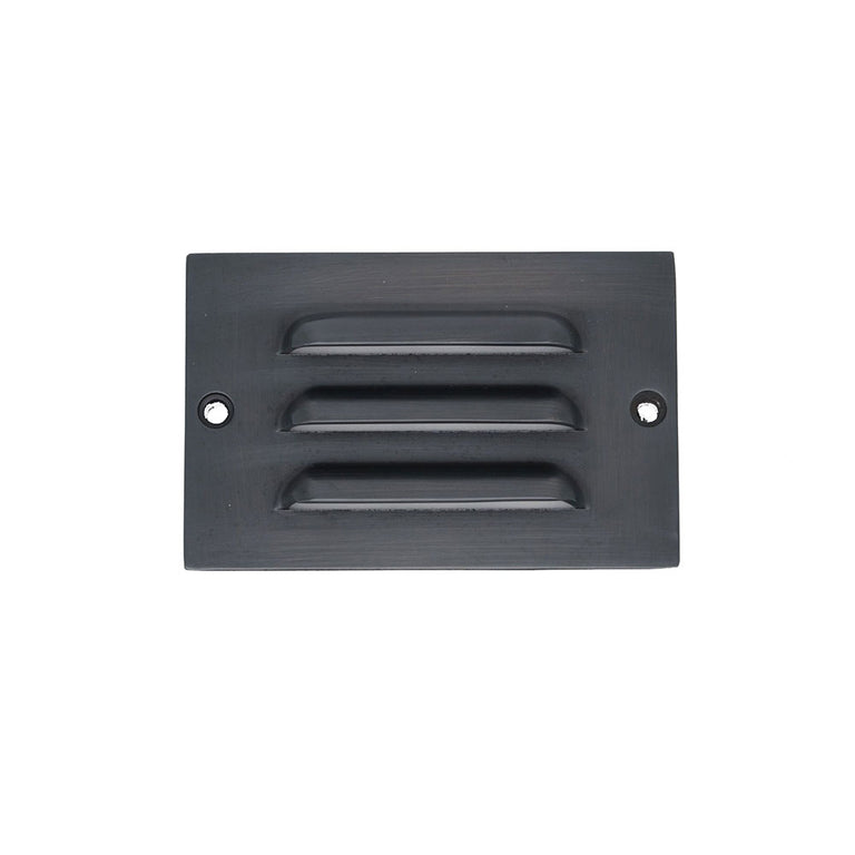 Lydra 12V 2W Rectangle Louvred LED Step Light Weathered Bronze / Warm White - PI-SLC2110WB