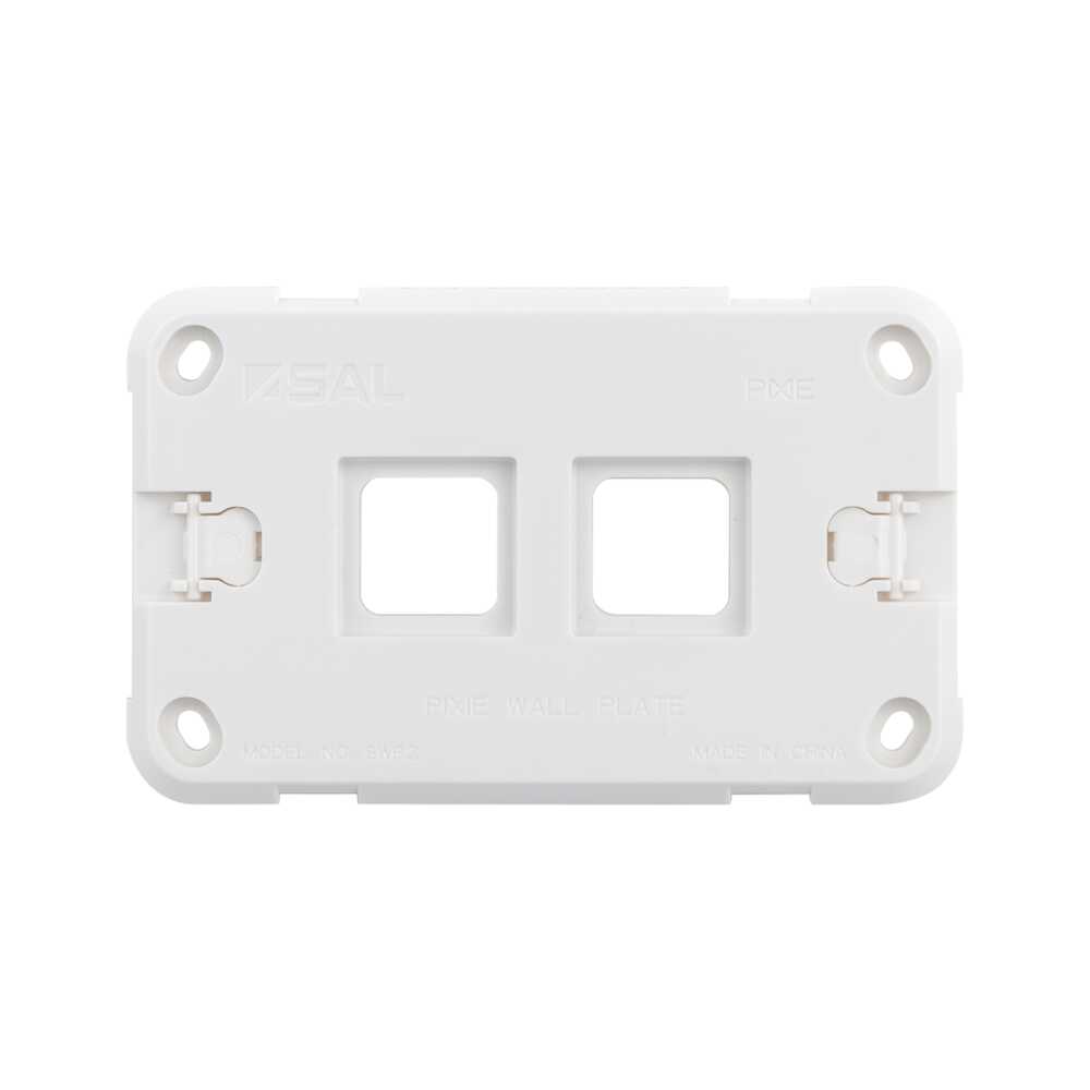 Pixie Ambience 2 Gang Wall Plate Only White - SWP2