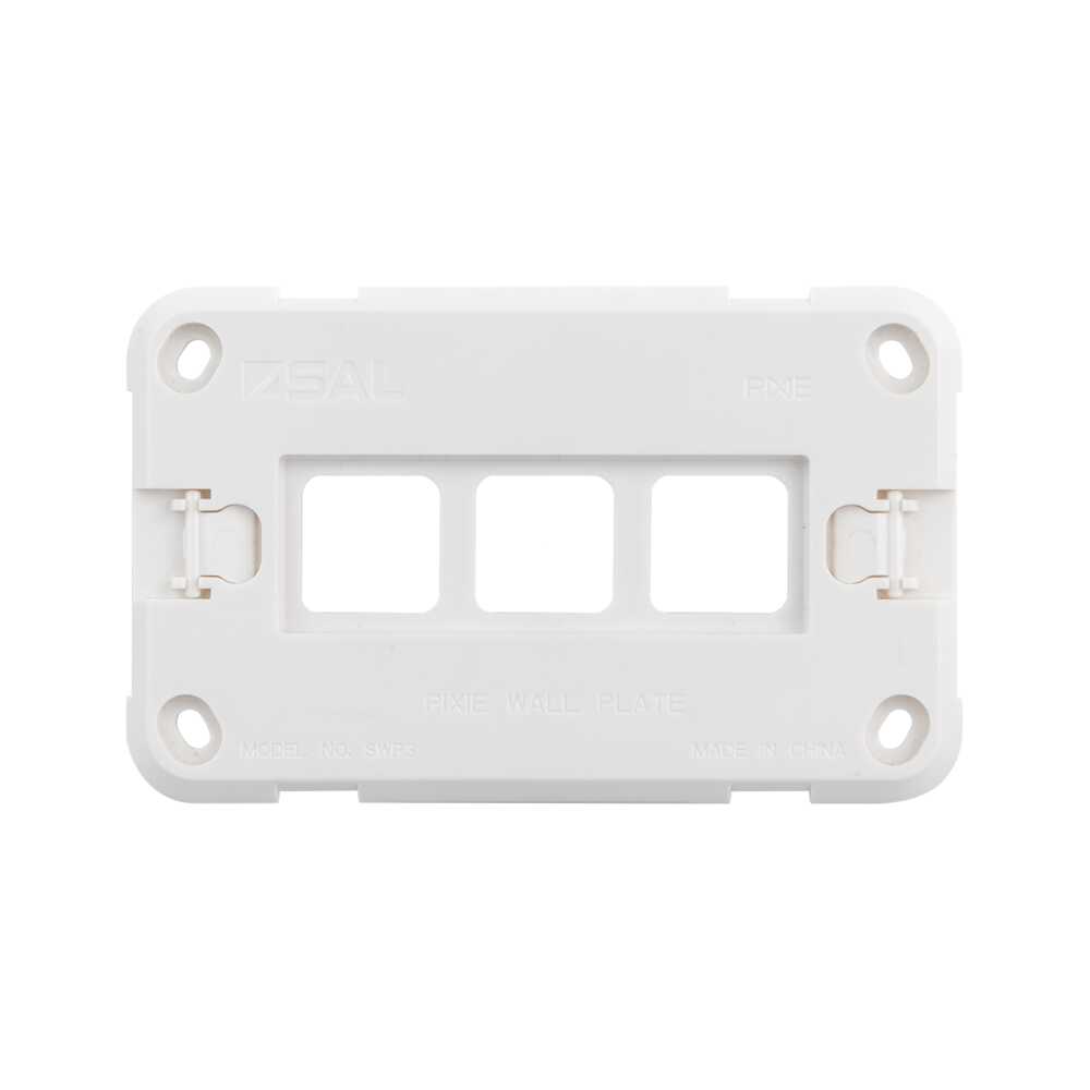 Pixie Ambience 3 Gang XL Wall Plate Only White - SWP3