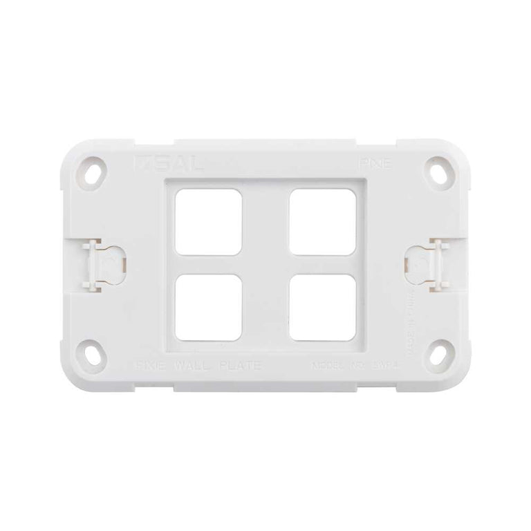 Pixie Ambience 4 Gang Wall Plate Only White - SWP4