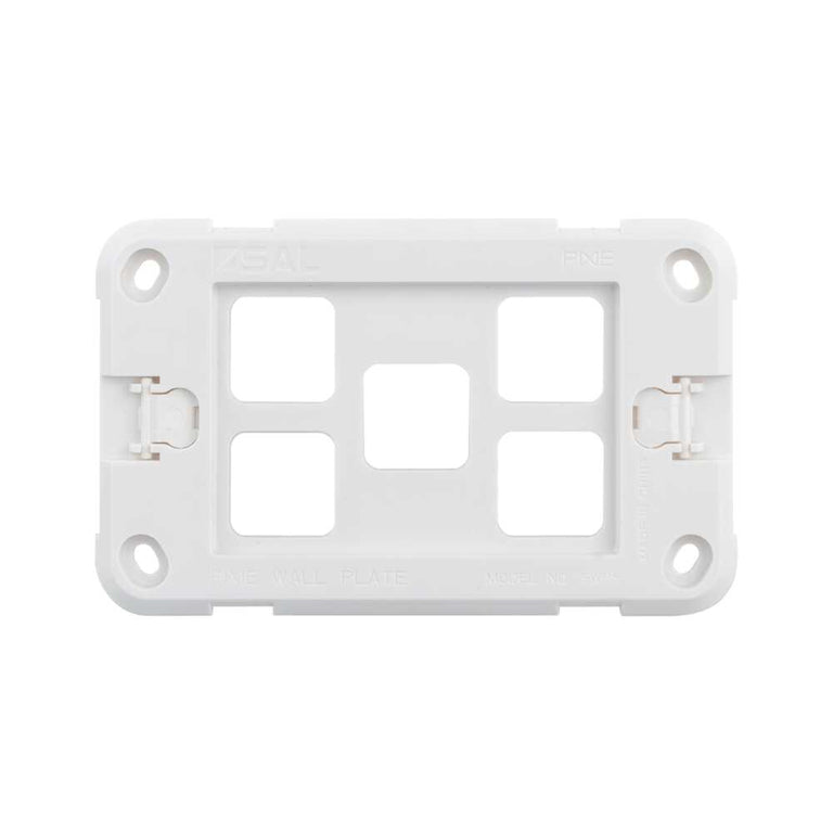 Pixie Ambience 5 Gang Wall Plate Only White - SWP5