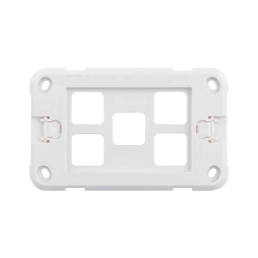 Pixie Ambience 5 Gang XL Wall Plate Only White - SWP5