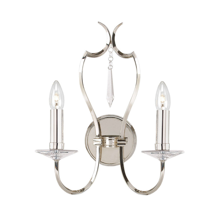 Pimlico 2 Light  Wall Light Polished Nickel - PM2-PN