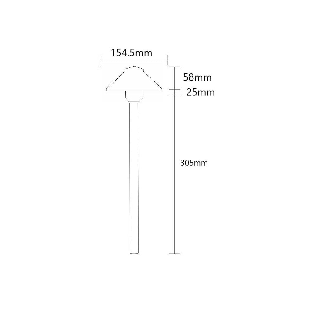 Astra 12~24V AC / DC G4 Cast Aluminium 305mm Path Light Bronze - PPL1319BZ-12