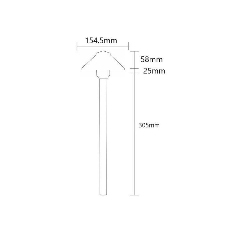 Astra 12~24V AC / DC G4 Cast Aluminium 305mm Path Light Bronze - PPL1319BZ-12