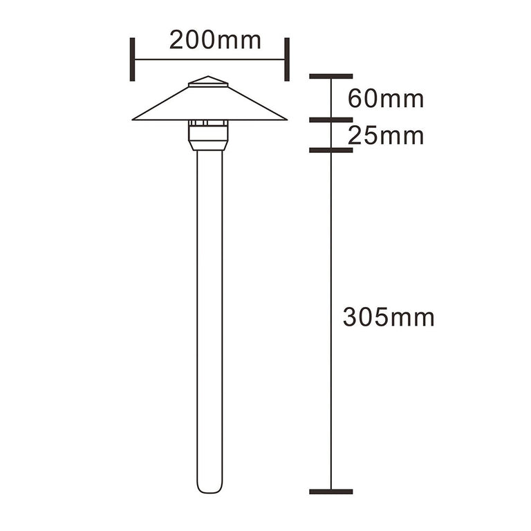 Java 3.5W LED 12V AC / DC Cast Aluminium 305mm Path Light Bronze - PPL1403BZ-12-PLV3-G4-27K