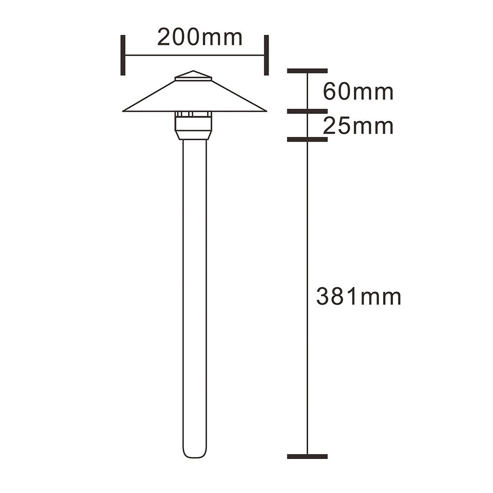 Java 3.5W LED 12V AC / DC Cast Brass 381mm Path Light Weathered Bronze - PPL2403WB-15-PLV3-G4-27K
