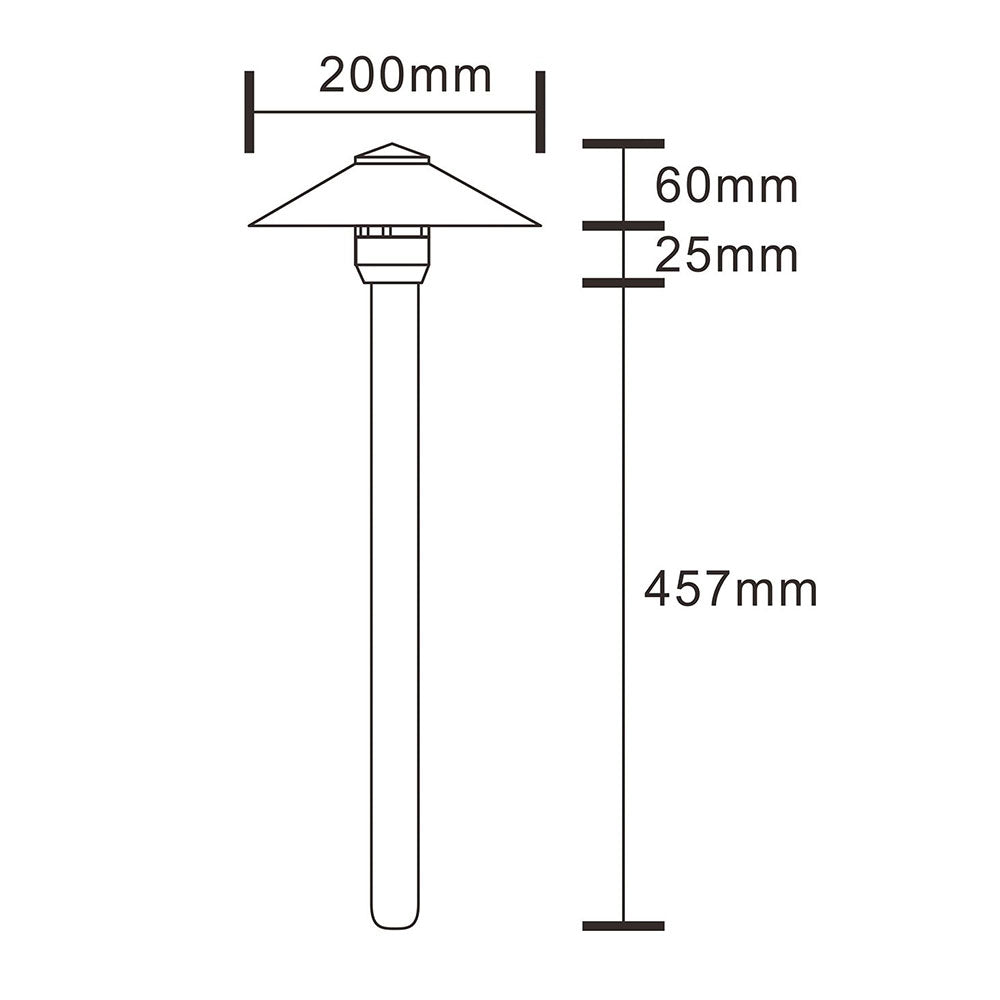 Java 3.5W LED 12V AC / DC Cast Brass 457mm Path Light Weathered Bronze - PPL2403WB-18-PLV3-G4-27K