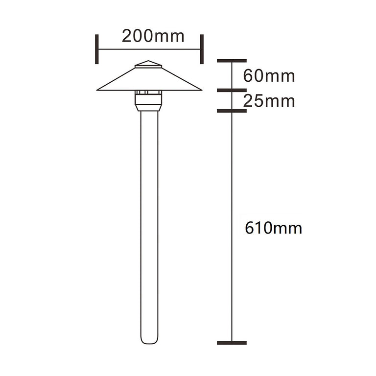 Java 12~24V AC / DC G4 Cast Brass 610mm Path Light Weathered Bronze - PPL2403WB-24