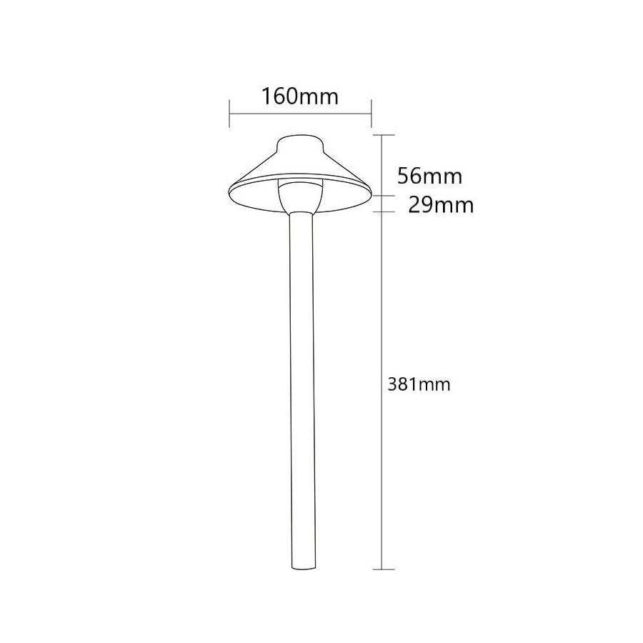 Kate 3.5W LED 12V AC / DC Cast Brass 381mm Path Light Weathered Bronze - PPLB02-15-PLV3-G4-27K