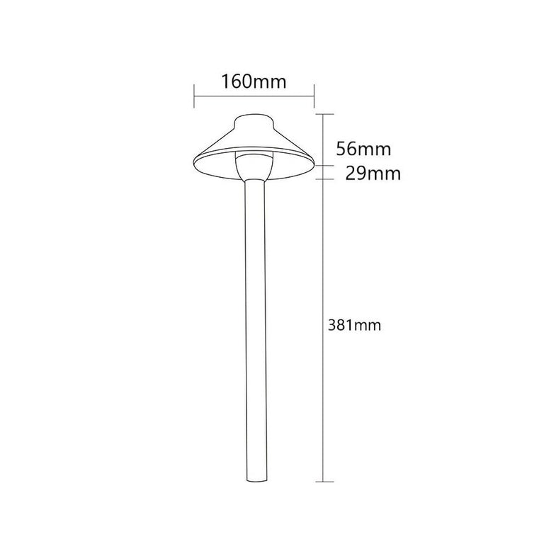 Kate 3.5W LED 12V AC / DC Cast Brass 381mm Path Light Weathered Bronze - PPLB02-15-PLV3-G4-27K