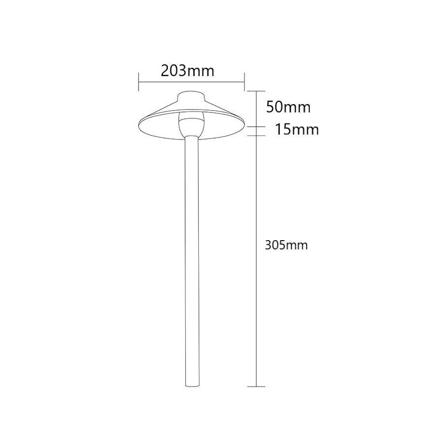 Dave 12~24V AC / DC G4 Cast Brass 305mm Path Light Weathered Bronze - PPLB03-12