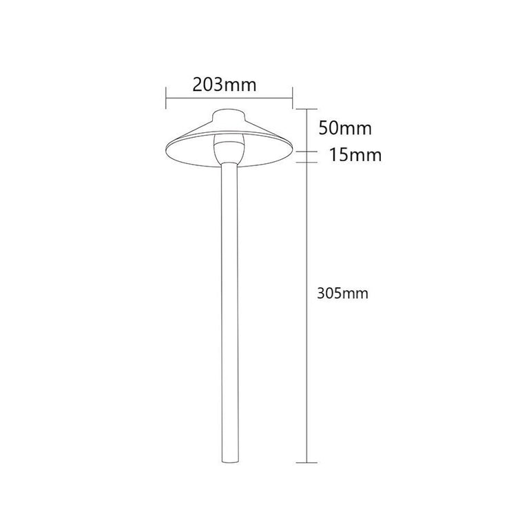 Dave 12~24V AC / DC G4 Cast Brass 305mm Path Light Weathered Bronze - PPLB03-12