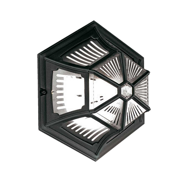 Parish Ceiling Flush Lantern Black - PR12-BLACK