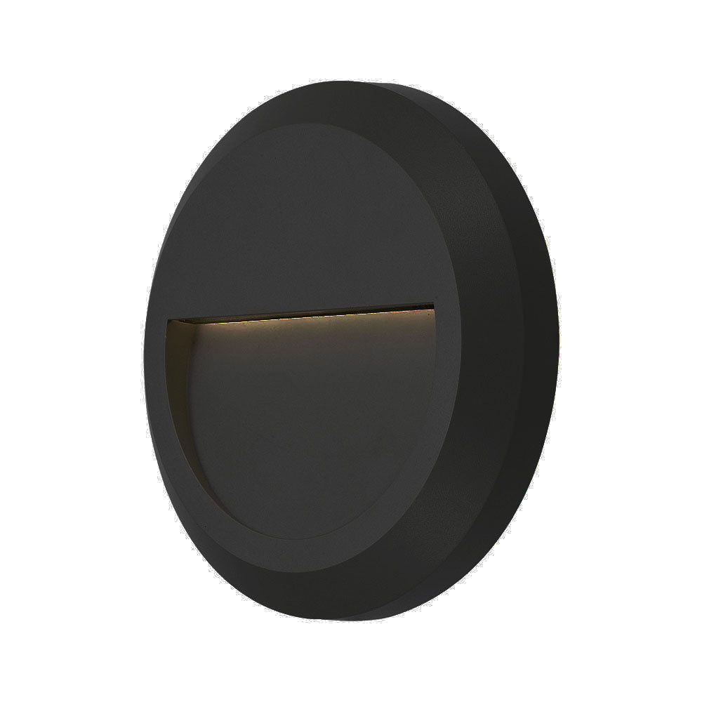 Prima 1W Round LED Step Light Black / Cool White - PRIMA EX.RD-BK