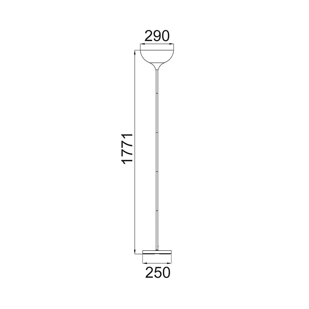 Progetto Iron Up Light Floor Lamp Matt White - PROGETTO-F2