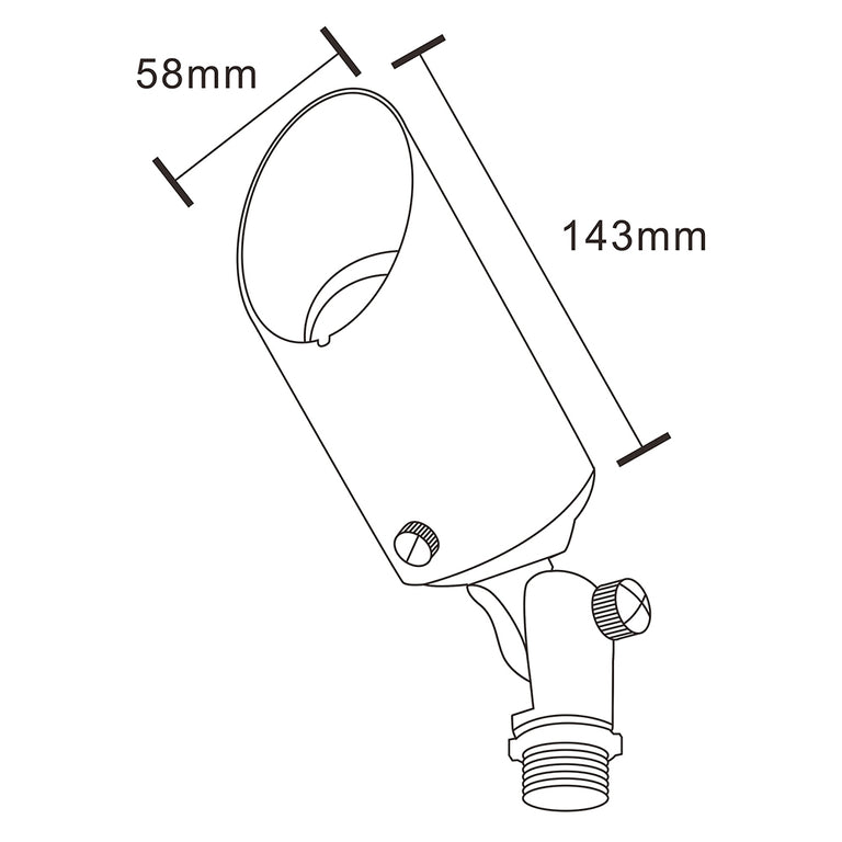 Hilla 12~24V AC / DC MR16 Cast Brass Adjustable Spike Light Weathered Bronze - PSL2300WB