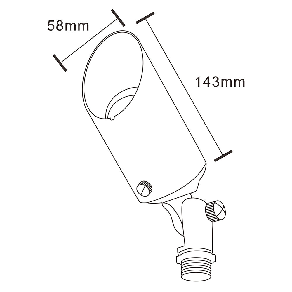 Hilla 5W LED 12V AC / DC Cast Brass Adjustable Spike Light Weathered Bronze / Warm White - PSL2300WB-PLV5