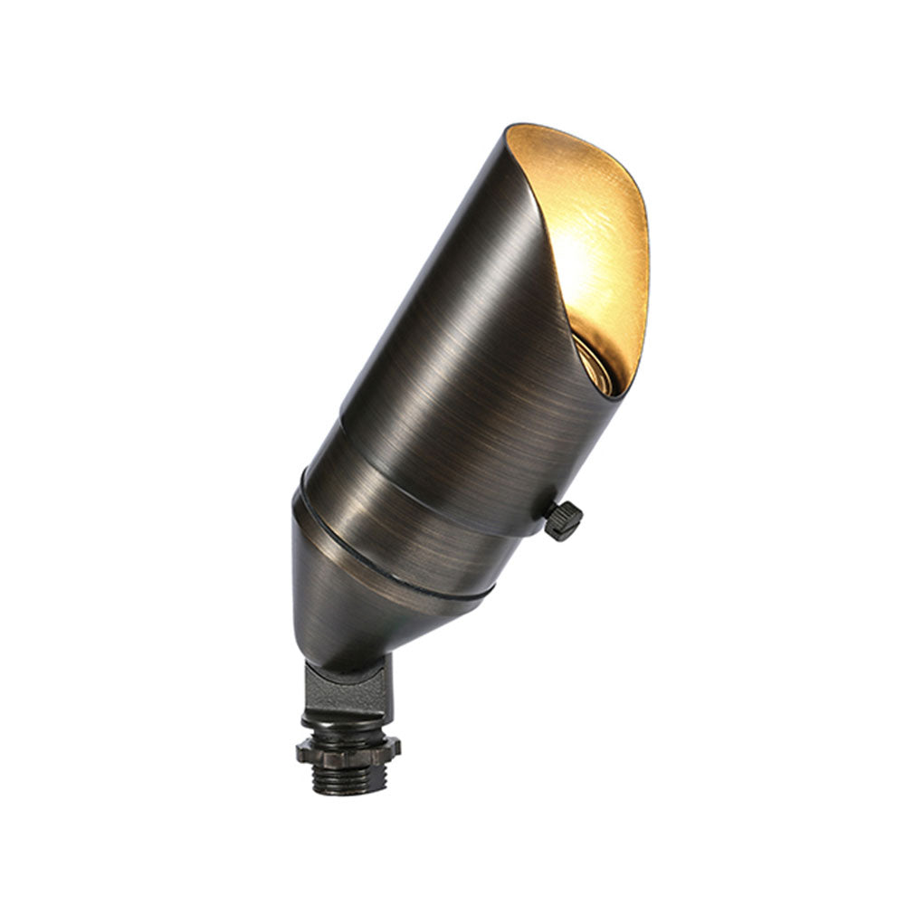 Brent 5W LED 12V AC / DC Cast Brass Adjustable Spike Light Weathered Bronze / Warm White - PSL2700WB-PLV5