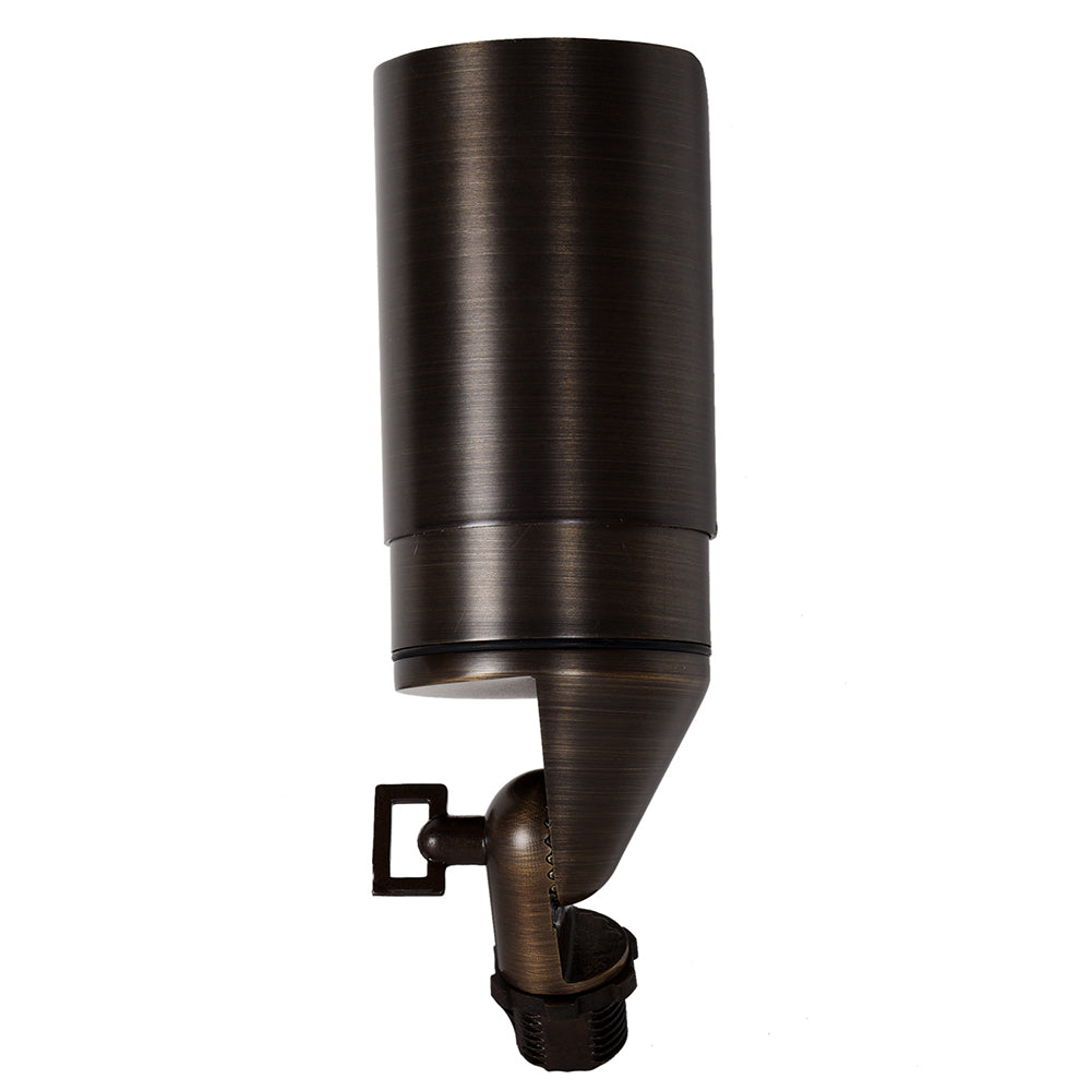 Brent 5W LED 12V AC / DC Cast Brass Adjustable Spike Light Weathered Bronze / Warm White - PSL2700WB-PLV5