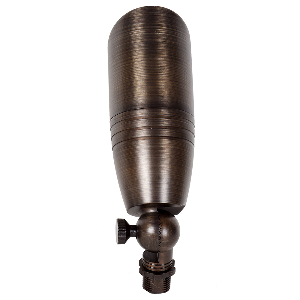 Lorion 5W LED 12V AC / DC Cast Brass  Adjustable Spike Light Weathered Bronze / Warm White - PSL2800WB-PLV5