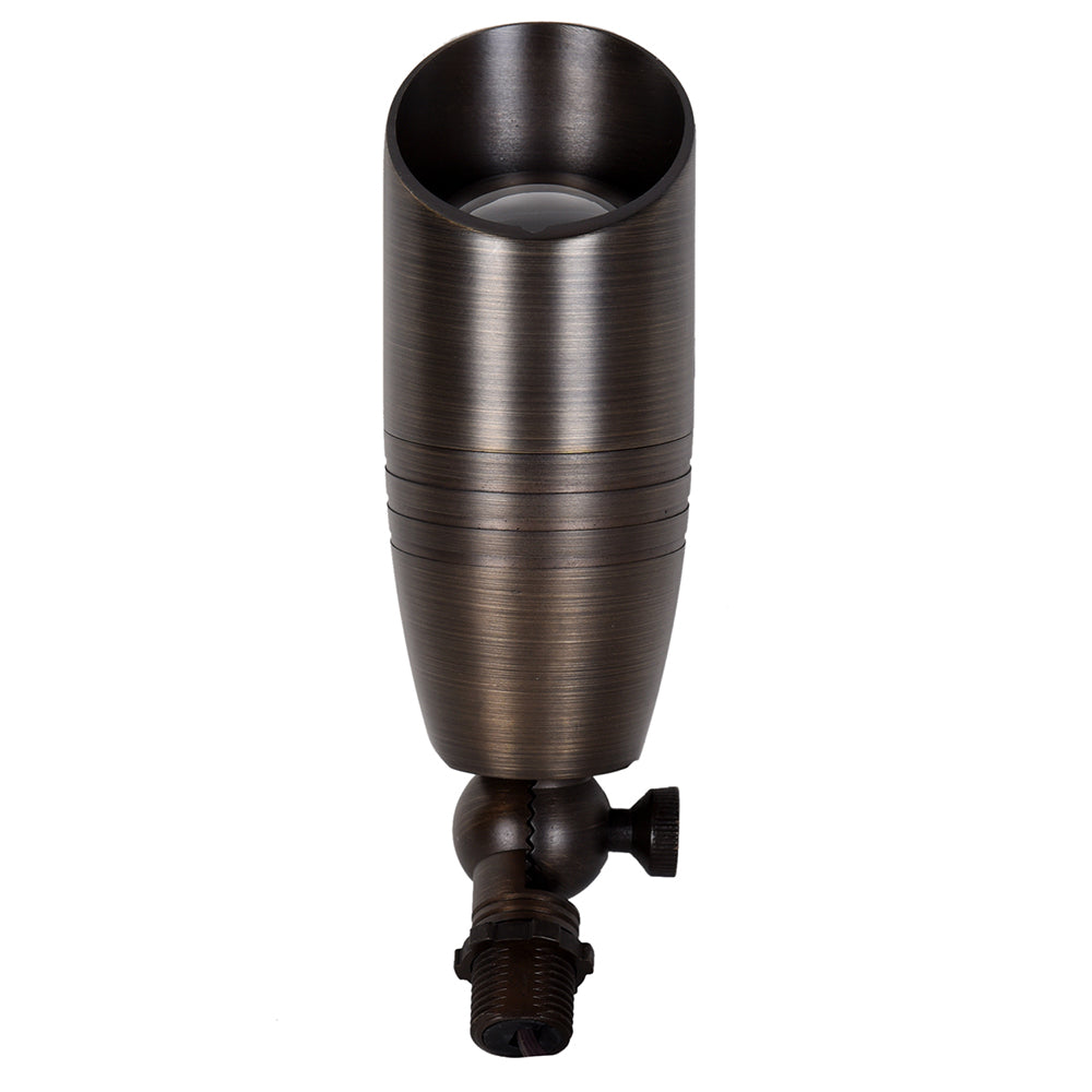 Lorion 5W LED 12V AC / DC Cast Brass  Adjustable Spike Light Weathered Bronze / Warm White - PSL2800WB-PLV5