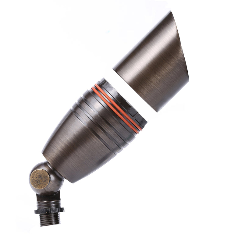 Lorion 5W LED 12V AC / DC Cast Brass  Adjustable Spike Light Weathered Bronze / Warm White - PSL2800WB-PLV5