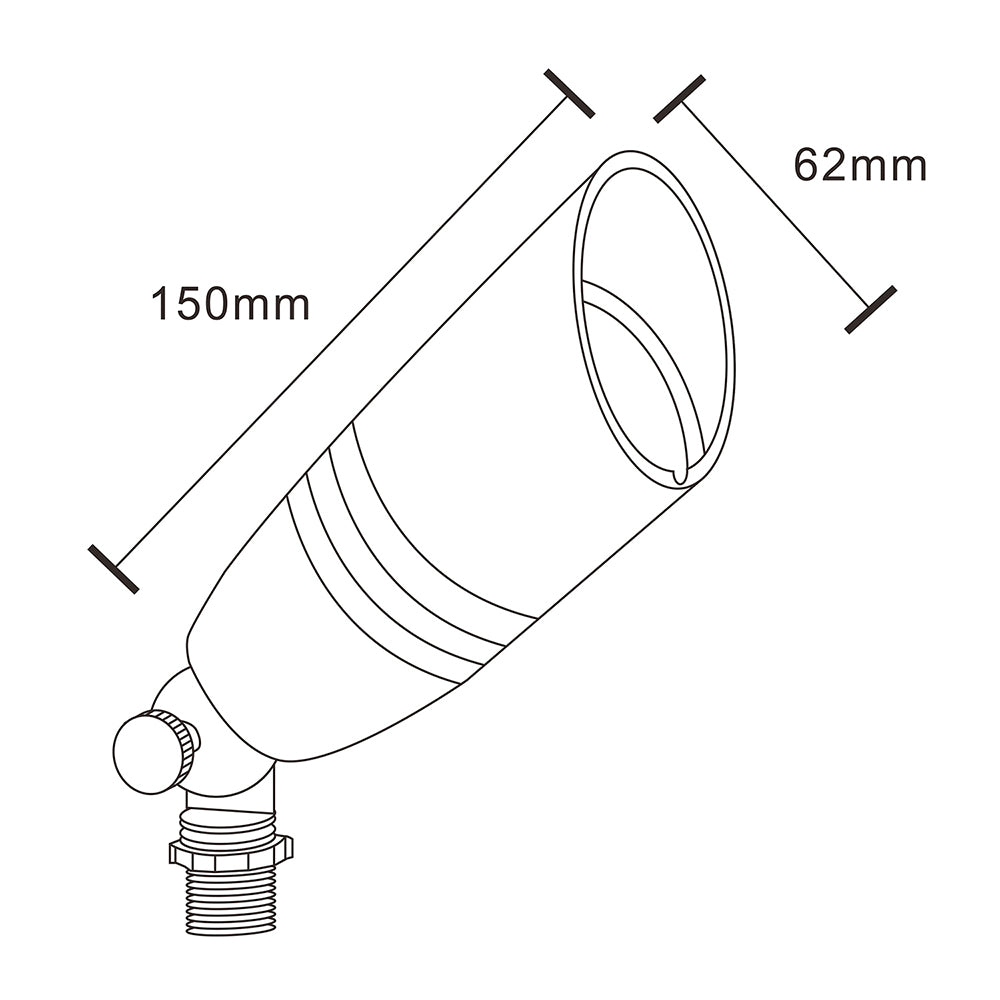 Lorion 5W LED 12V AC / DC Cast Brass  Adjustable Spike Light Weathered Bronze / Warm White - PSL2800WB-PLV5