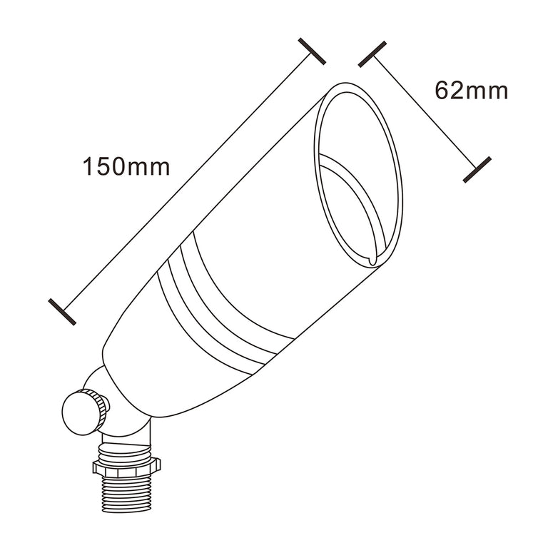 Lorion 5W LED 12V AC / DC Cast Brass  Adjustable Spike Light Weathered Bronze / Warm White - PSL2800WB-PLV5