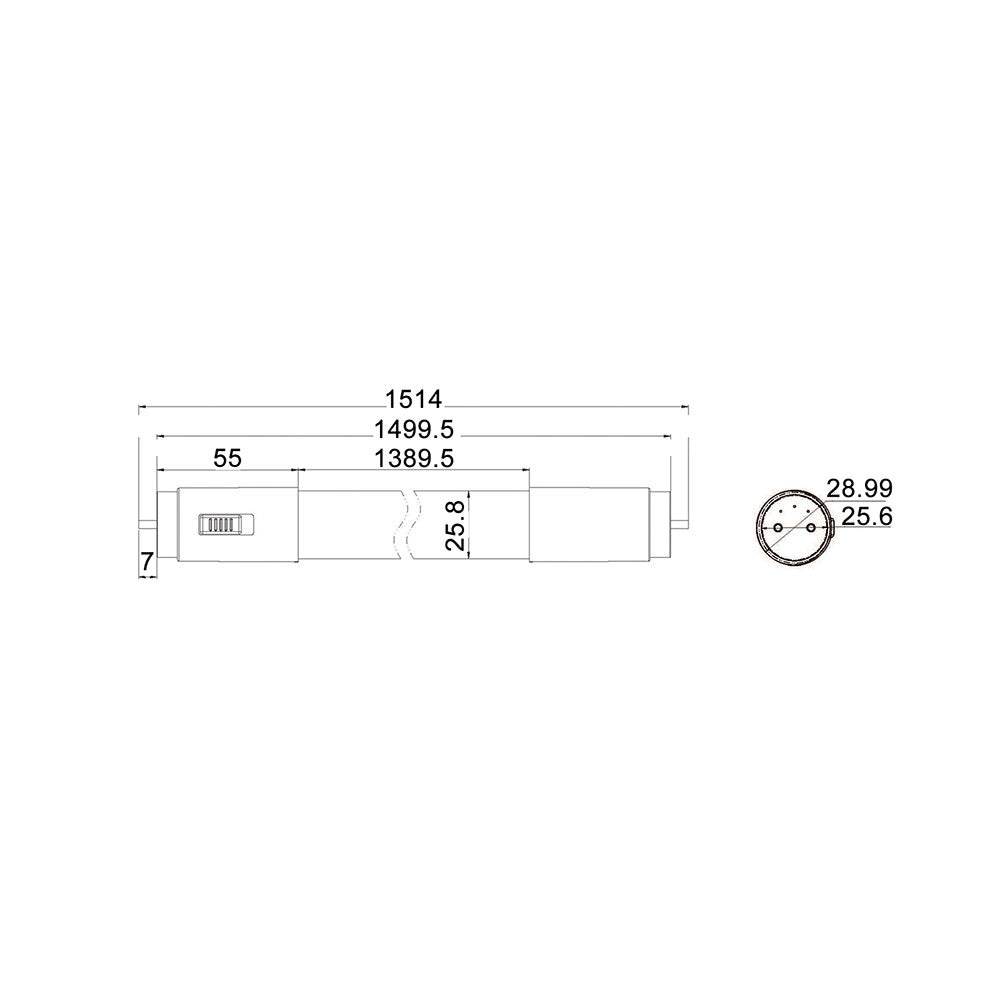 LED 24W 1500mm Tube Tri-Colour - PT8TRI2