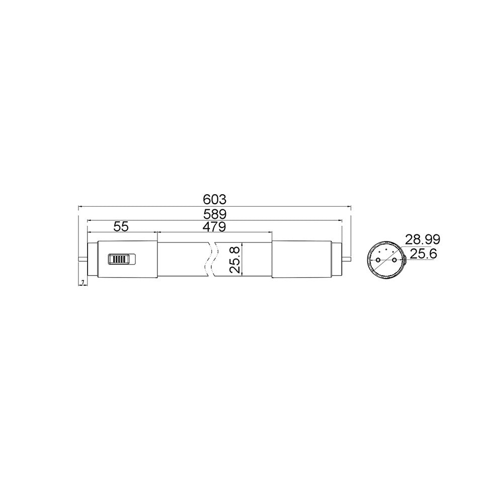 T8 LED 9W 600mm Tube Tri-Colour - PT8TRI3