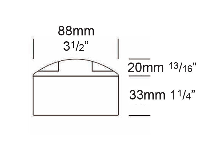 Path Lite Surface Mount 1 90° 2W Pure LED Stainless Steel / Warm White - PLSM90/L/SS