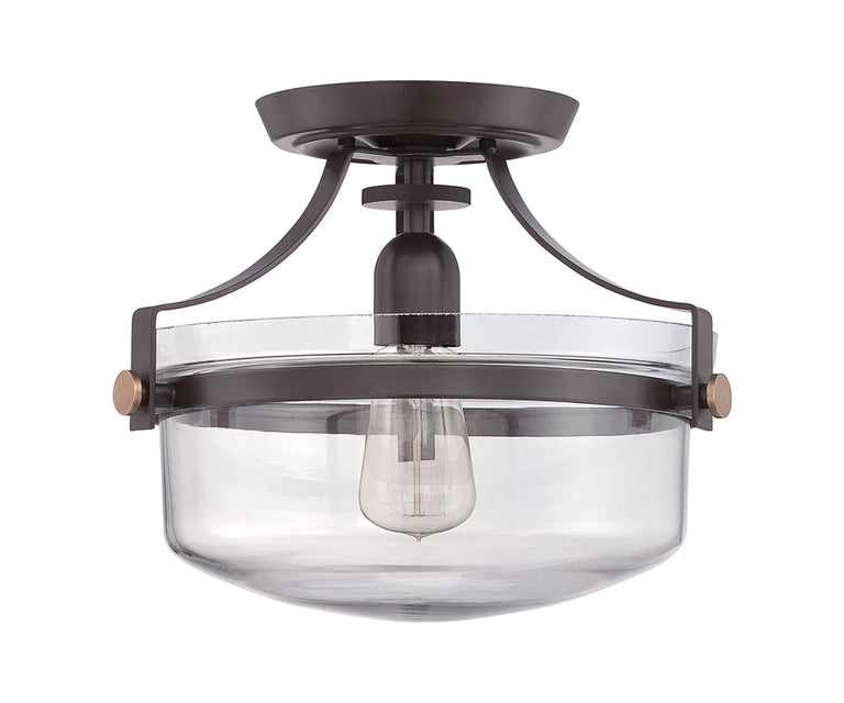 Penn Station Semi Flush Western Bronze - QZ/PENNSTAT/F WT