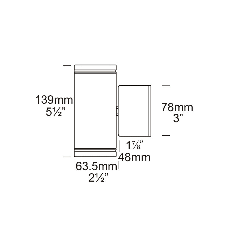 Pillar Lite 240V Retro Stainless Steel - PIL/R/SS