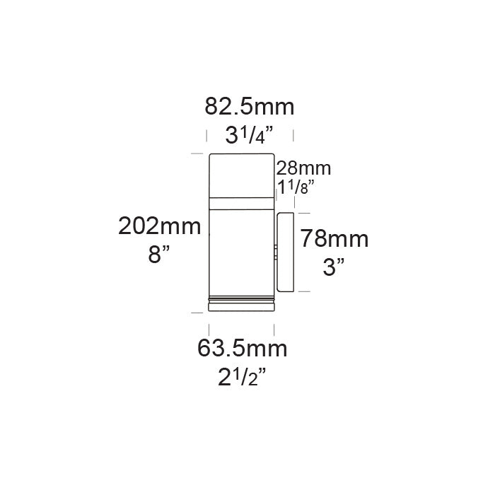 Pillar Pagoda Lite 6W Pure LED Copper / Warm White - PILPGL/L/COP