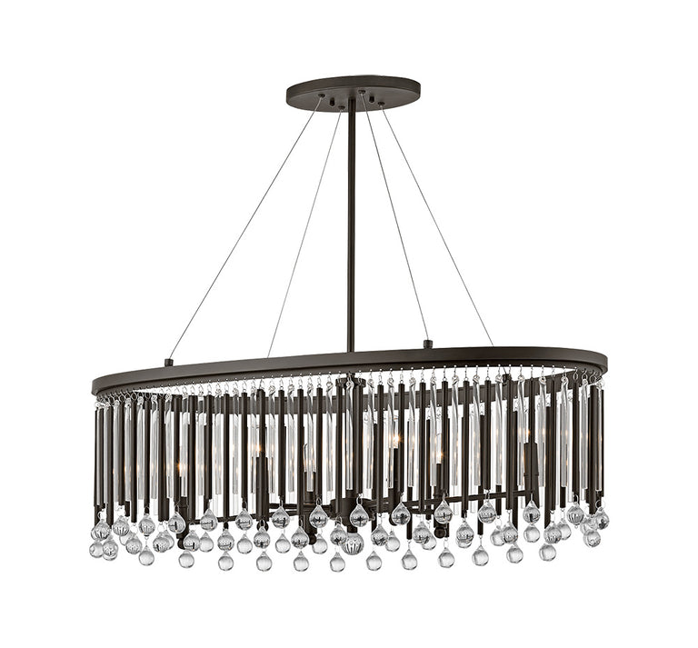 Piper 6 Light Oval Chandelier / Pendant Espresso - KL/PIPER/ISLE