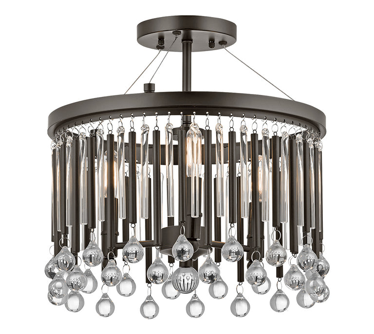 Piper 3 Light Semi Flush Espresso - KL/PIPER/SF