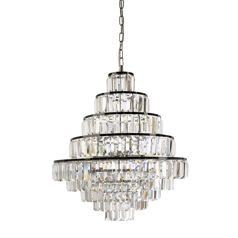 Piramido 17 Light Crystal Pendant Large Black - PIRAMIDO-17L Black