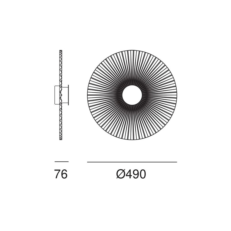 Plie Medium 10W LED Wall Light Natural Brass / Warm White - 284.05.ON