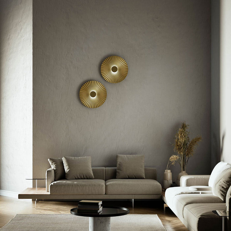 Plie Small 8W LED Wall Light Natural Brass / Warm White - 284.04.ON