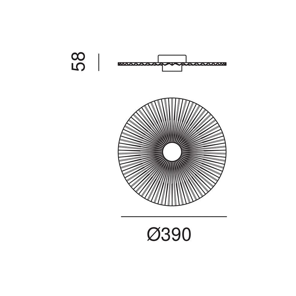 Plie Small 8W LED Ceiling Light Natural Brass / Warm White - 284.06.ON