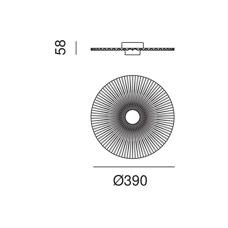 Plie Small 8W LED Ceiling Light Natural Brass / Warm White - 284.06.ON