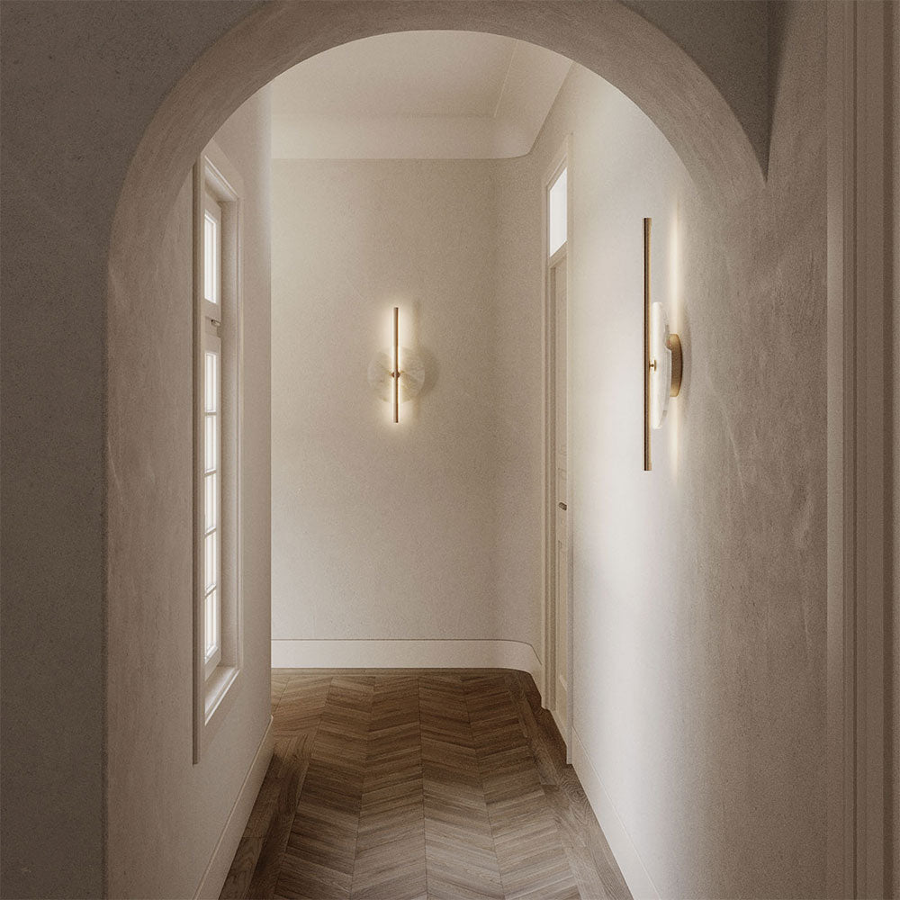 Point 16W LED Wall Light Aged Gold - A1328/ORO